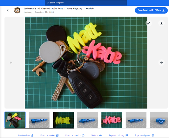 ThingiVerse Projects
