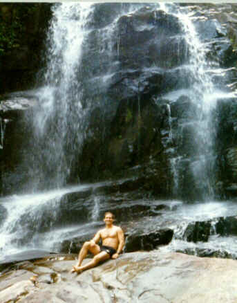 Blake at waterfalls in Italy